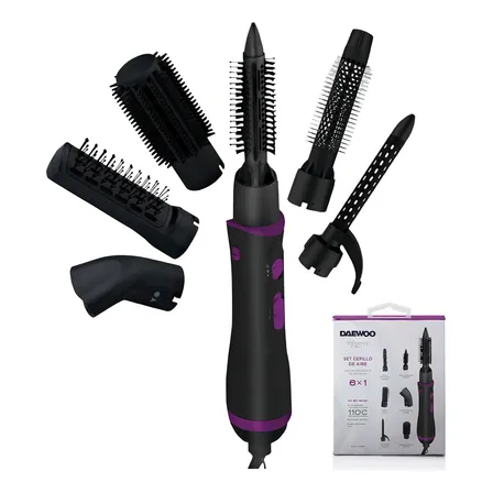 Cepillo Secador Alaciador 6 En 1 Daewoo Dw-6n1 1000w – Negro Cepillo Secador Alaciador 6 En 1 Daewoo Dw-6n1 1000w – Negro