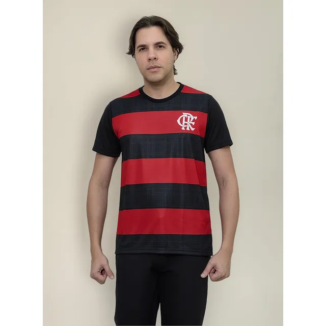 Camiseta Flamengo Retro Preta Masculina Manto Crf Licenciada