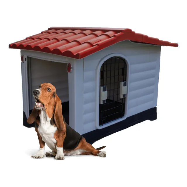Casa Para Perro Raza Mediana O Chica De Exterior Con Puerta