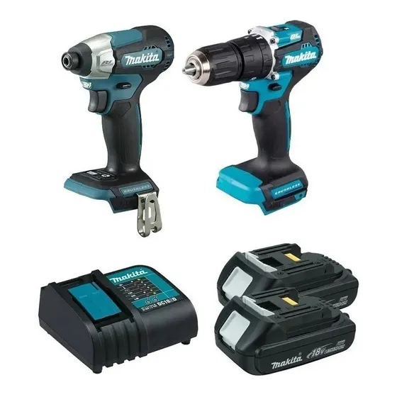 Atornillador Dhp487 + Impacto Dtd157 Makita 2 Baterías 18v