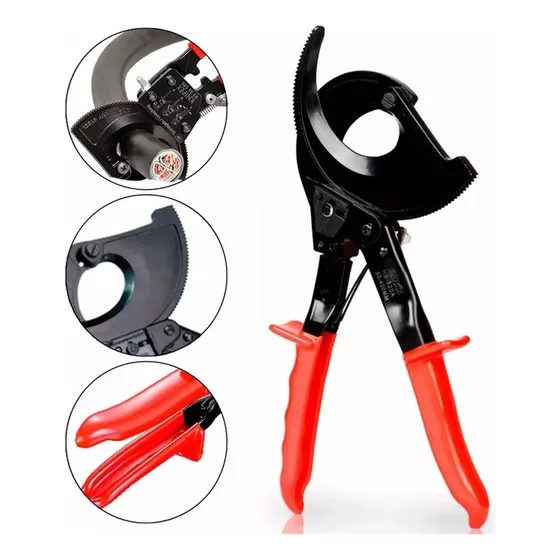 Alicate De Corte Tesoura Catraca Cabos Até 240mm
