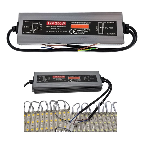 Balastro Fuente Poder Conmutada 12v 250w 20.8a Ext Ip67 Slim