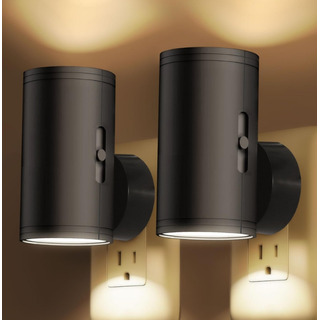 Lámpara Led Enchufable Foco 3 Colores Sensor Movimiento 2pzs Lámpara Led Enchufable Foco 3 Colores Sensor Movimiento 2pzs
