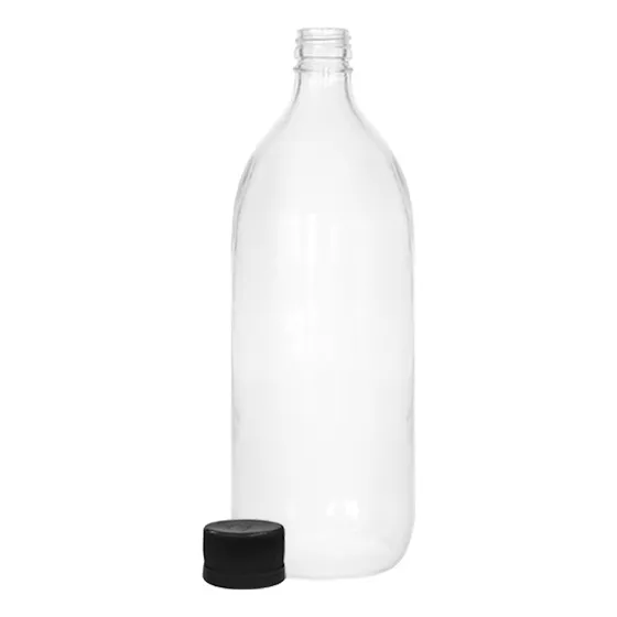 Botella De Vidrio Vinagrero 1000cc Con Tapa Plástica