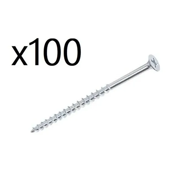 Tornillos Volcanita Zincado 8x3 Tornillo Para Madera 100pz