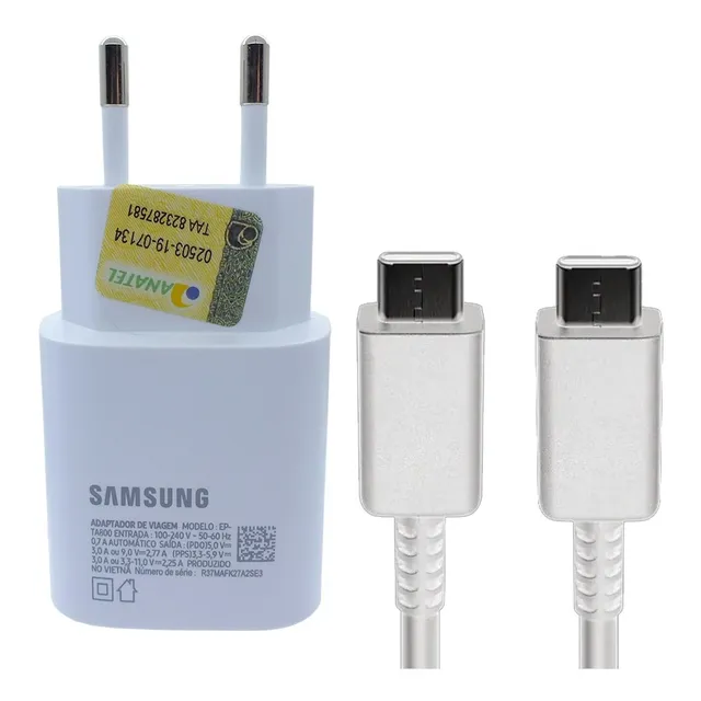 Carregador Original Samsung 25w Turbo A50 A51 A52 A71 A72 