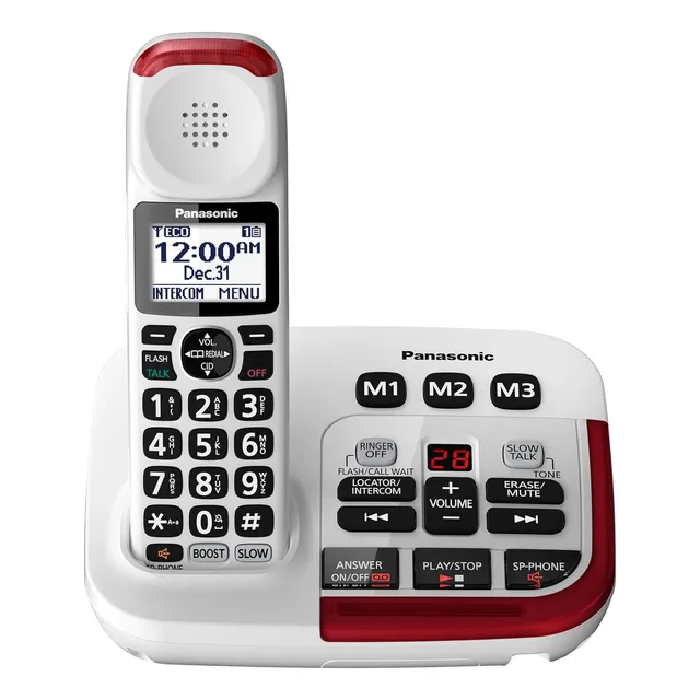 Telefono Inalambrico Panasonic Kx-tgm490c 1 Extension Especial Adulto Mayor Sonido Fuerte Luces De Alerta