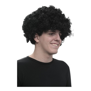 Peluca Súper Afro Negra Disfraz Fiesta Halloween Peluca Súper Afro Negra Disfraz Fiesta Halloween