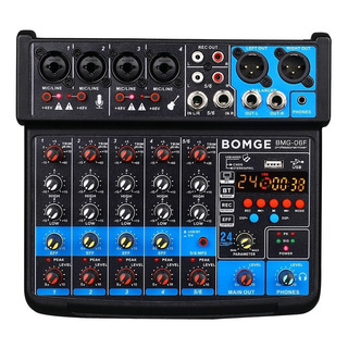 Mezclador De Dj Bomge 06f De 6 Canales Usb /bluetooth/48 V/d Mezclador De Dj Bomge 06f De 6 Canales Usb /bluetooth/48 V/d