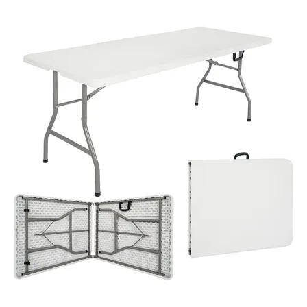 Mesa plegable de plástico Bakam 1.8 m exterior jardín terraza