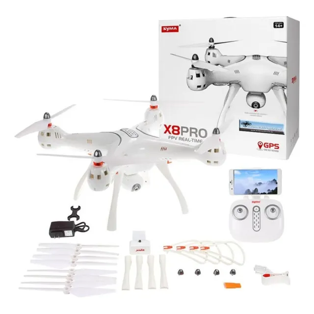 Drone Syma X8pro Con Cámara Hd Fpv Wifi Gps Sígueme Rc
