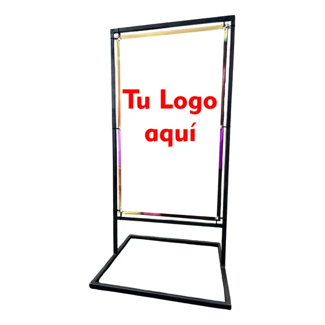 Cartel De Vereda Totem 120x60cm De Hierro Con Lona, 2 Caras