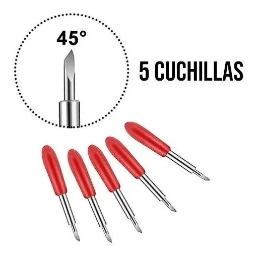 Cuchillas De Corte 45 Repuesto Para Plotter Cricut Pack De 5