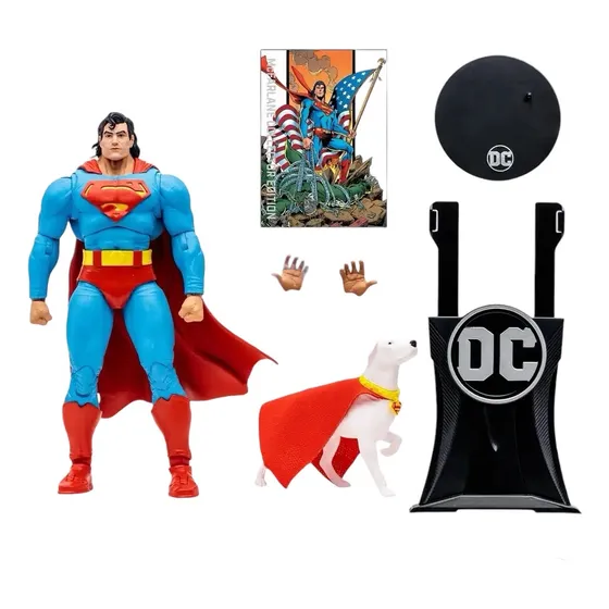 Figura De Acción Superman & Krypto De Mcfarlane Toys Dc Multiverse