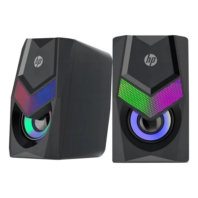 Bocinas Alámbricas de Escritorio Con Luz RGB HP DHE-6000 Audio 360 Color Negro