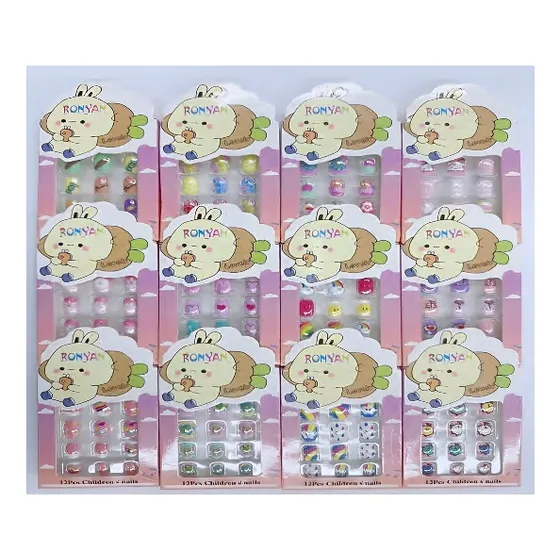 Uñas Postizas Para Niñas 12 Unidad Mk-51