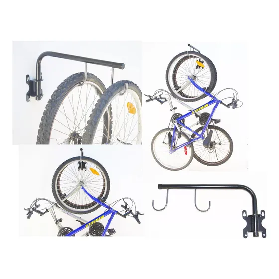 Gancho Soporte Pared Rebatible 2 Bicicletas, Arte Industrial