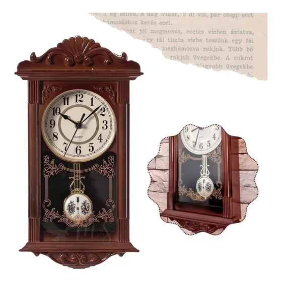 Relógio De Parede Modelo Antigo Vintage Retrô Com Pêndulo
