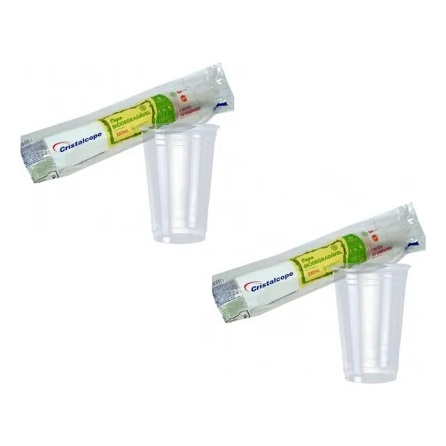 Vaso Descartable Biodegradable 330 Ml Pack X100 Goldsky