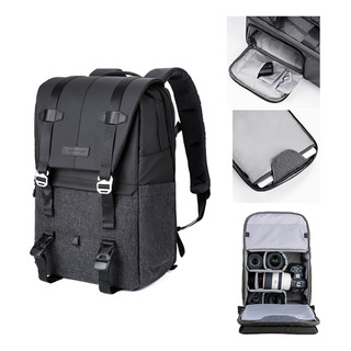 K&f Concept Mochila Para Cámara Multifuncional, Gris,20l K&f Concept Mochila Para Cámara Multifuncional, Gris,20l