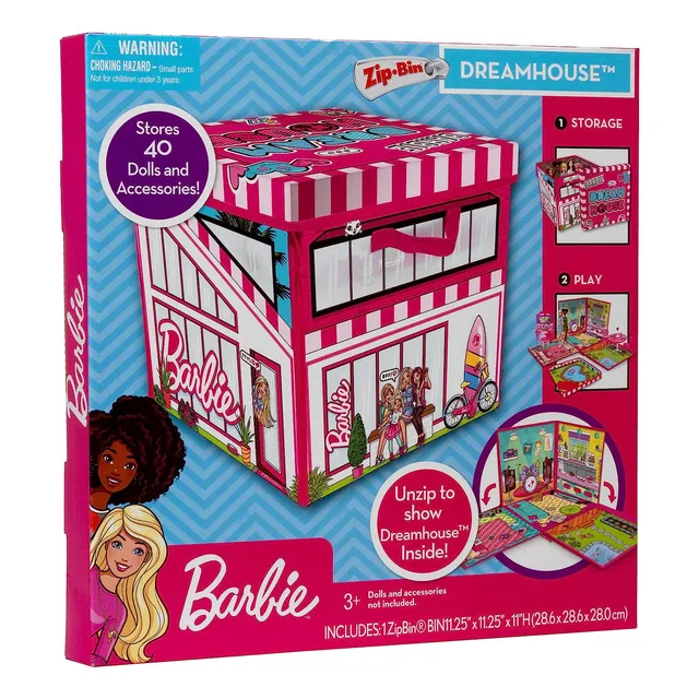 Barbie Zipbin 40 Doll Dream House Box Y Playmat, Los Estilos