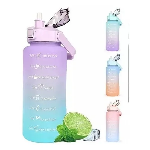Termo Agua Cooler Motivacional Antiderrame Gym 2l 2000ml