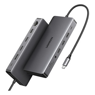 Adaptador Multipuertos 13 En 1 Usb C 4k60hz Ugreen 15978 Color Plateado Adaptador Multipuertos 13 En 1 Usb C 4k60hz Ugreen 15978 Color Plateado