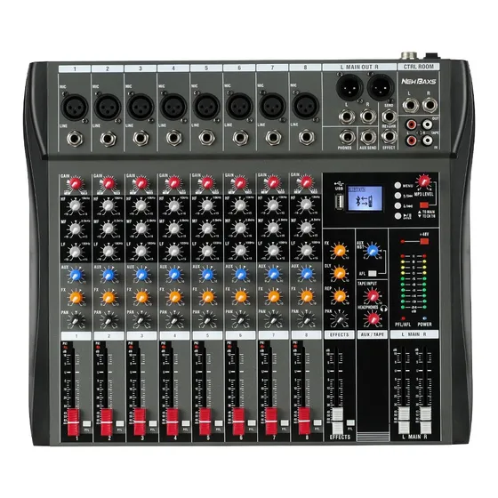 Mesa De Som 8 Canais Profissional Console Mixer Ct80s