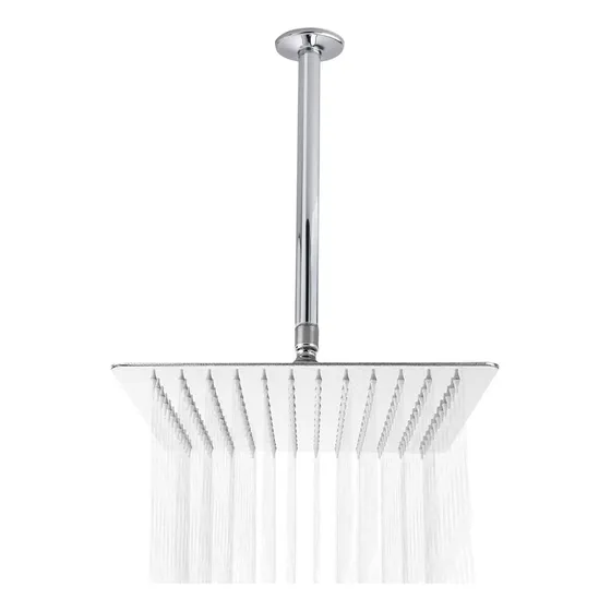 Regadera Ducha Metálica 30x30  Incluye Tubo De Techo