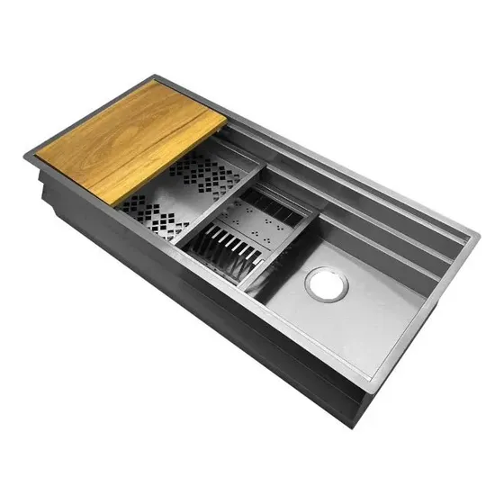 Cuba Inox Workstation Com 3 Andares 1,20 Metros Cozix 