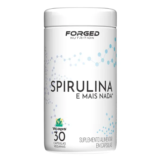 Spirulina Premium 650mg 30 Vegan Caps - Forged Nutrition Sabor Sem sabor