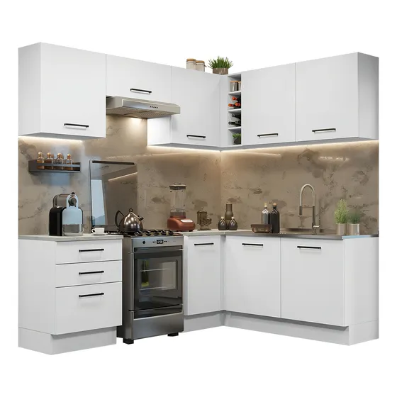 Madesa Agata GCAG399002 alacena y bajomesada 3 cajones y 8 puertas blanco