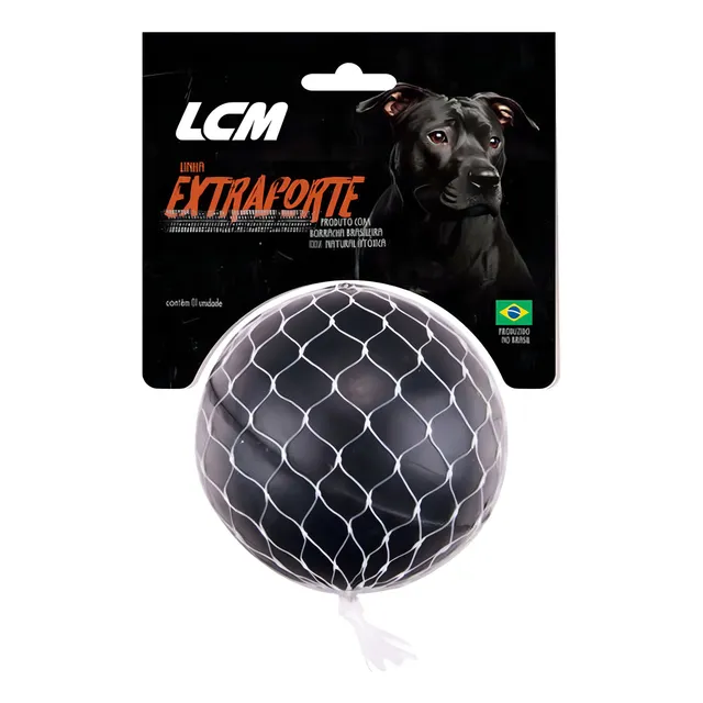 Juguete Perro Pelota Maciza Extra Fuerte 10cm/ Mundo Mascota Color Negro