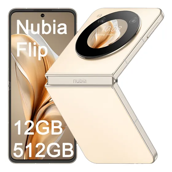 Nubia Flip 512gb 12gb Ram Celular Dual Sim Diseño Plegable De Bolsillo Carga 33w Pantalla Interna 6.9 120hz Cámara Dual Al De 50mp Smartphone