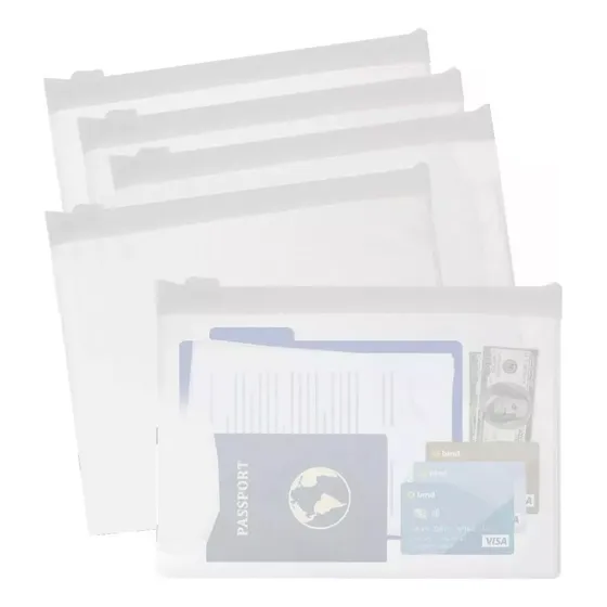 Sobres A4 Con Cierre Hermético Porta Documentos De Pvc X10u