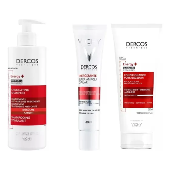 Kit Dercos Antiqueda Capilar Energy+ Shampoo/cond E Ampola