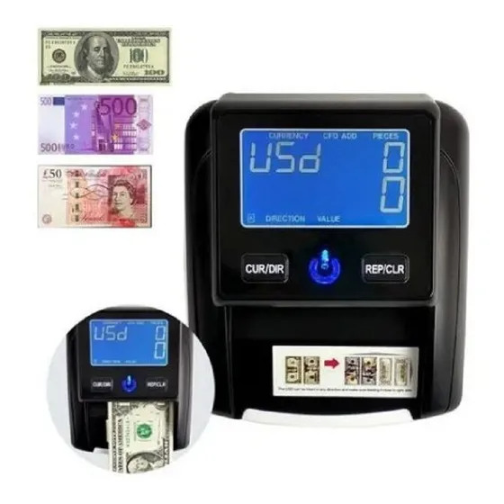 Banknote Maquina Detector Billetes Falso Contador Recargable