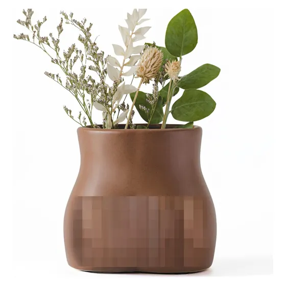 Ceramic Planter Vase Base Roots For Succulents, Cactus, Flow