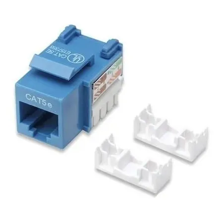 10 Jack Cat5 Keystone De Impacto Azul Rj45 Intellinet 210546