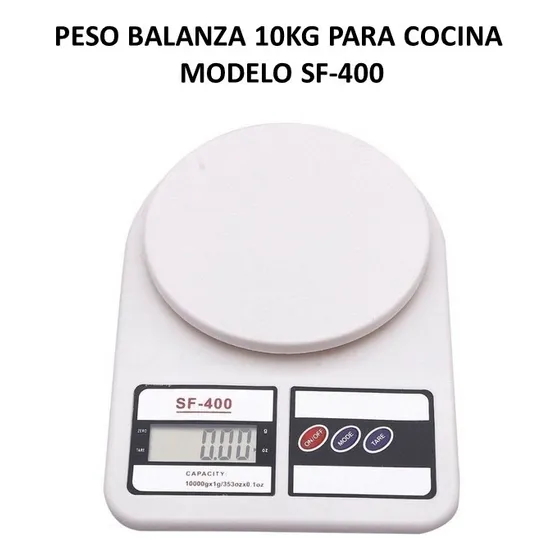 Peso Balanza 10kg Para Cocina Modelo Sf-400