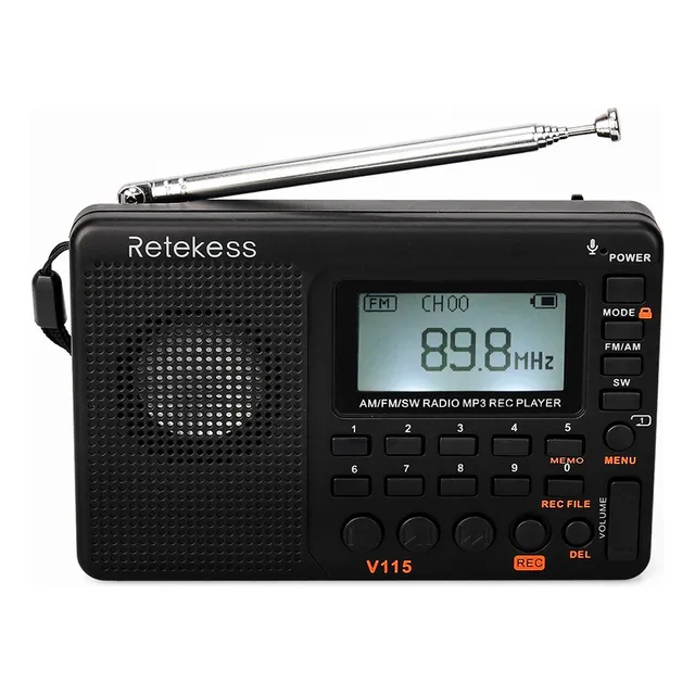 Retekess V-115 - Receptor De Radio Multibanda (fm/am/sw)