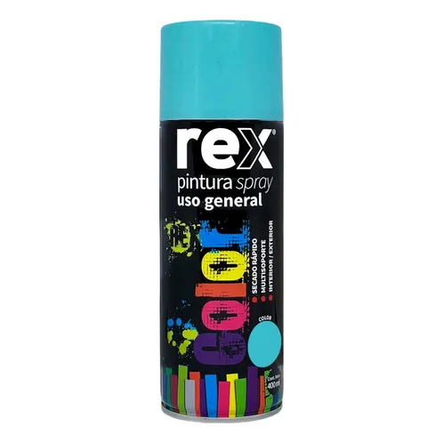 Pintura Aerosol Spray Uso General Secado Rápido Rex Color Celeste