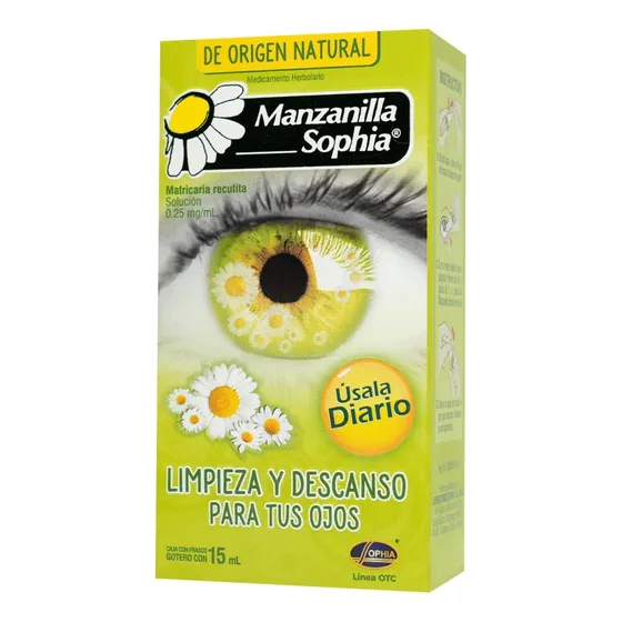 Manzanilla Sophia Solución Oftálmica, 1 Frasco Gotero 15 Ml