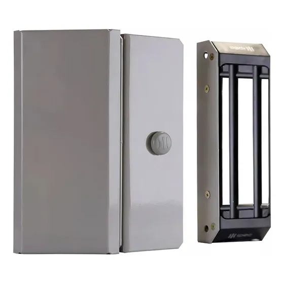 Kit Fechadura Magnética Eletroímã M150 Cinza C/ Sensor Ipec