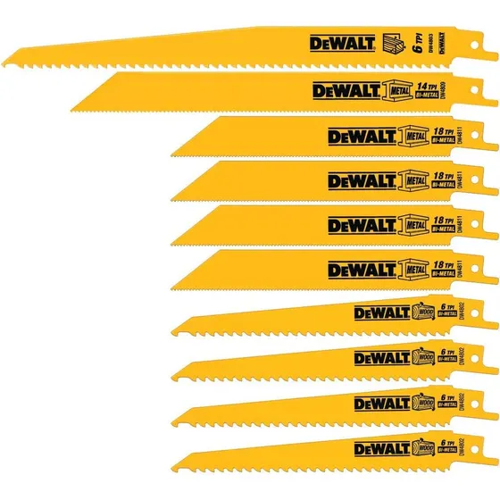 Dewalt Sierras De Sable, Juego Combinado De 10 Piezas...