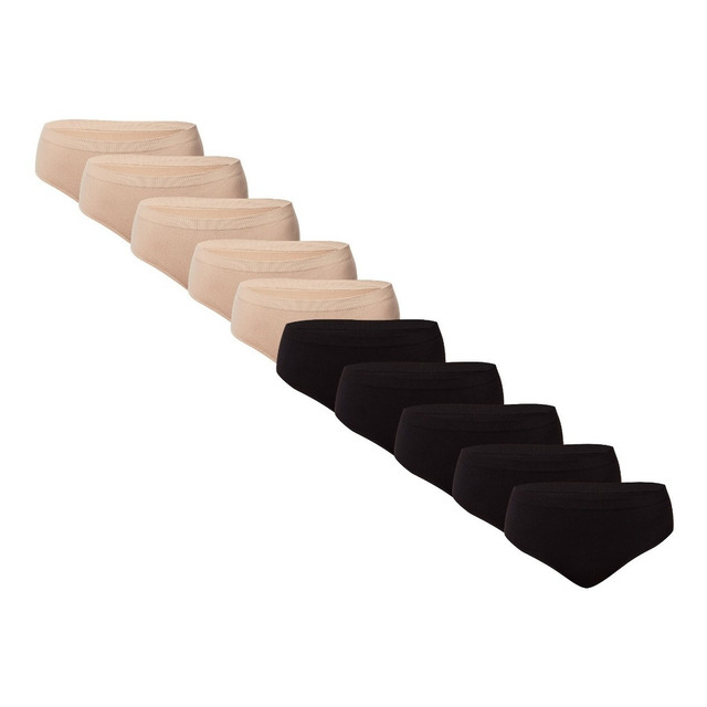 Kit Com 10 Calcinhas Feminina Cintura Alta Trifil