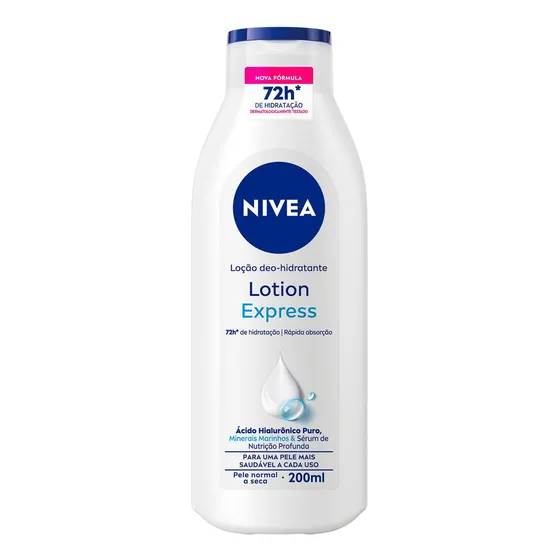 Fluido para corpo Nivea Cuidado Corporal Lotion Express en tubo de 200mL/200g neutra