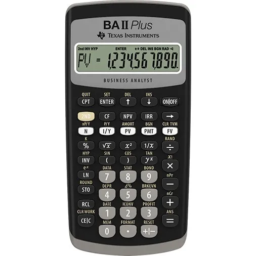 Calculadora Financiera Texas Instruments Ba Ii Plus Color Negro
