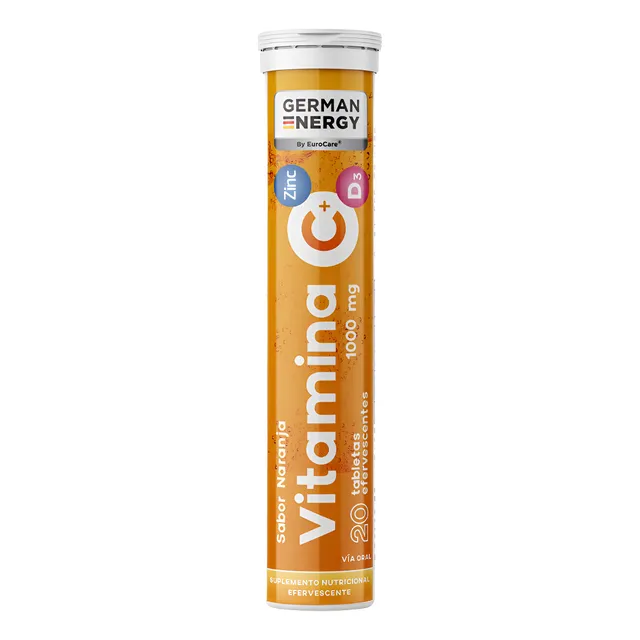 Vitamina C + Zinc + D3 Efervescente X 20 German Energy Naran