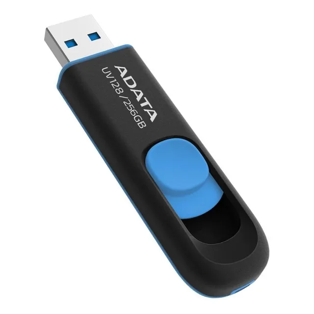 Pendrive Adata Uv128 256gb 3.2 Gen 1 Retráctil Negro Negro
